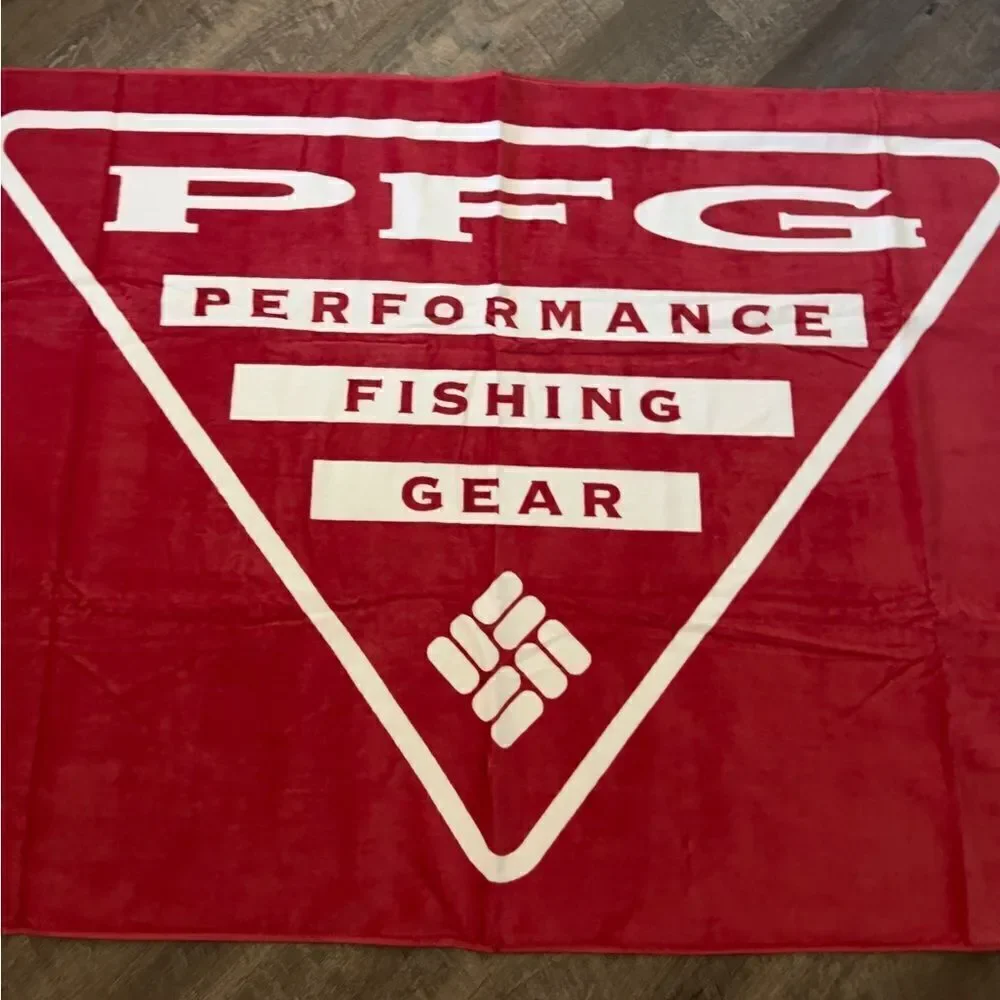 Columbia Performance Fishing Gear Triangle Logo Beach Towel- Red